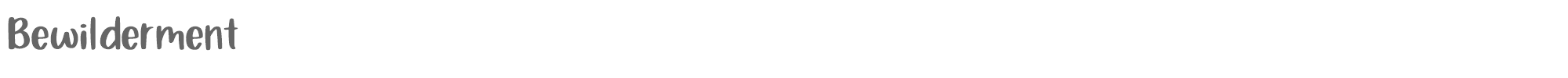Bewilderment Bewilderment Demo.otf font preview